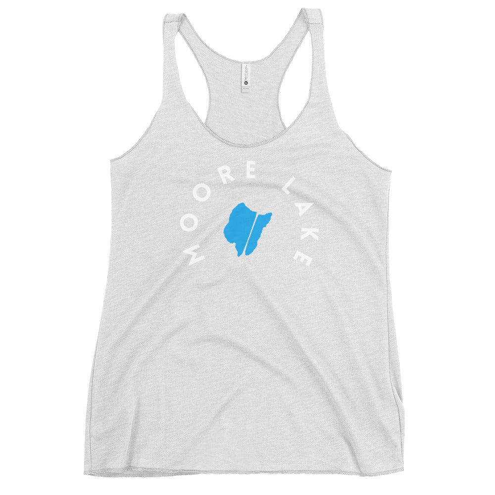 Moore Lake Minnesota Freshwater WB Women's Racerback Tank