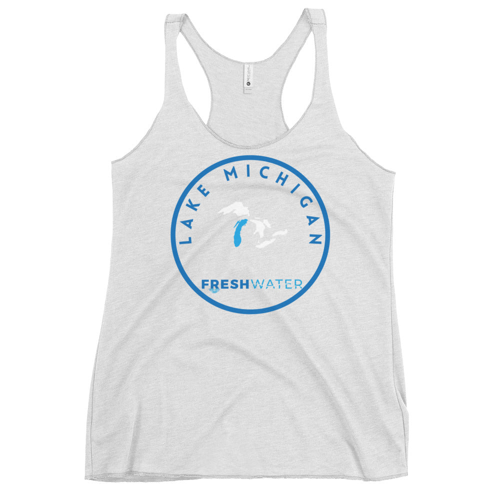 Lake Michigan Freshwater Great Lakes Women's Racerback Tank