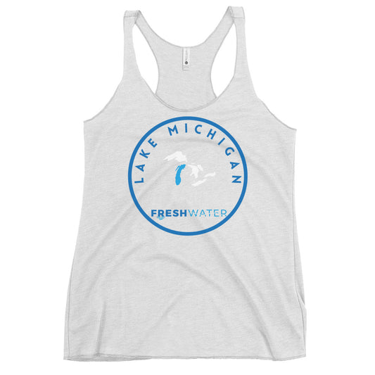 Lake Michigan Freshwater Great Lakes Women's Racerback Tank