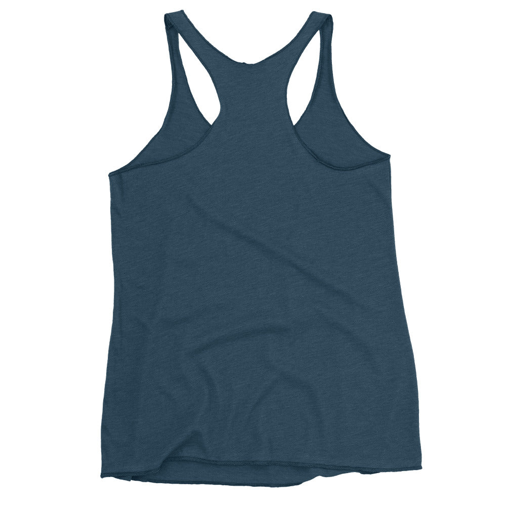 Custom Freshwater Paddle BW Women's Racerback Tank