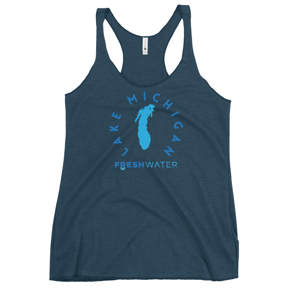 Lake Michigan Freshwater Blue Women's Racerback Tank