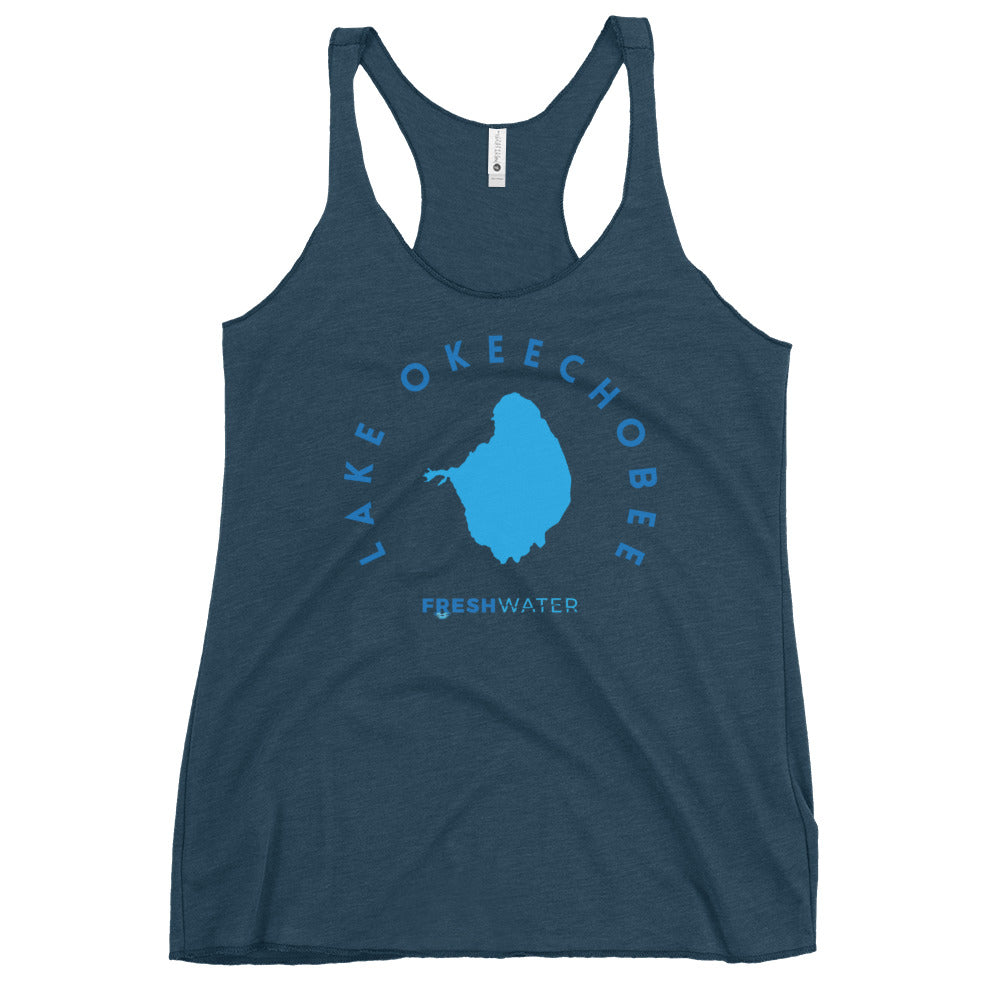 Lake Okeechobee Freshwater Blue Women's Racerback Tank