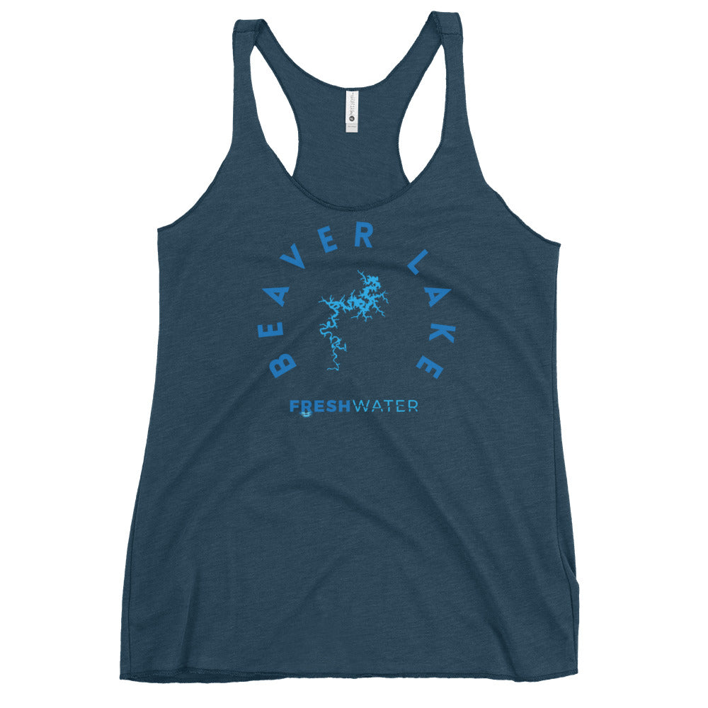 Beaver Lake Arkansas Freshwater Blue Women's Racerback Tank