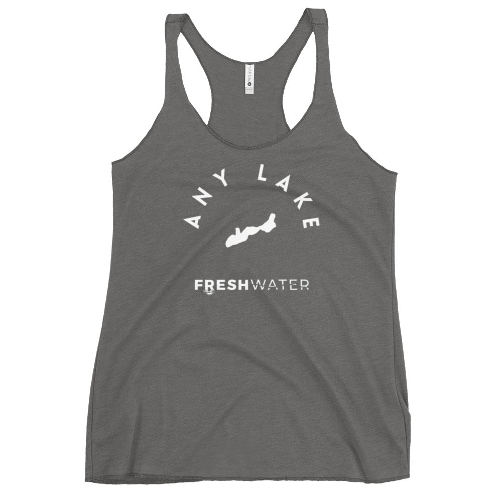 Custom Freshwater BW Women's Racerback Tank