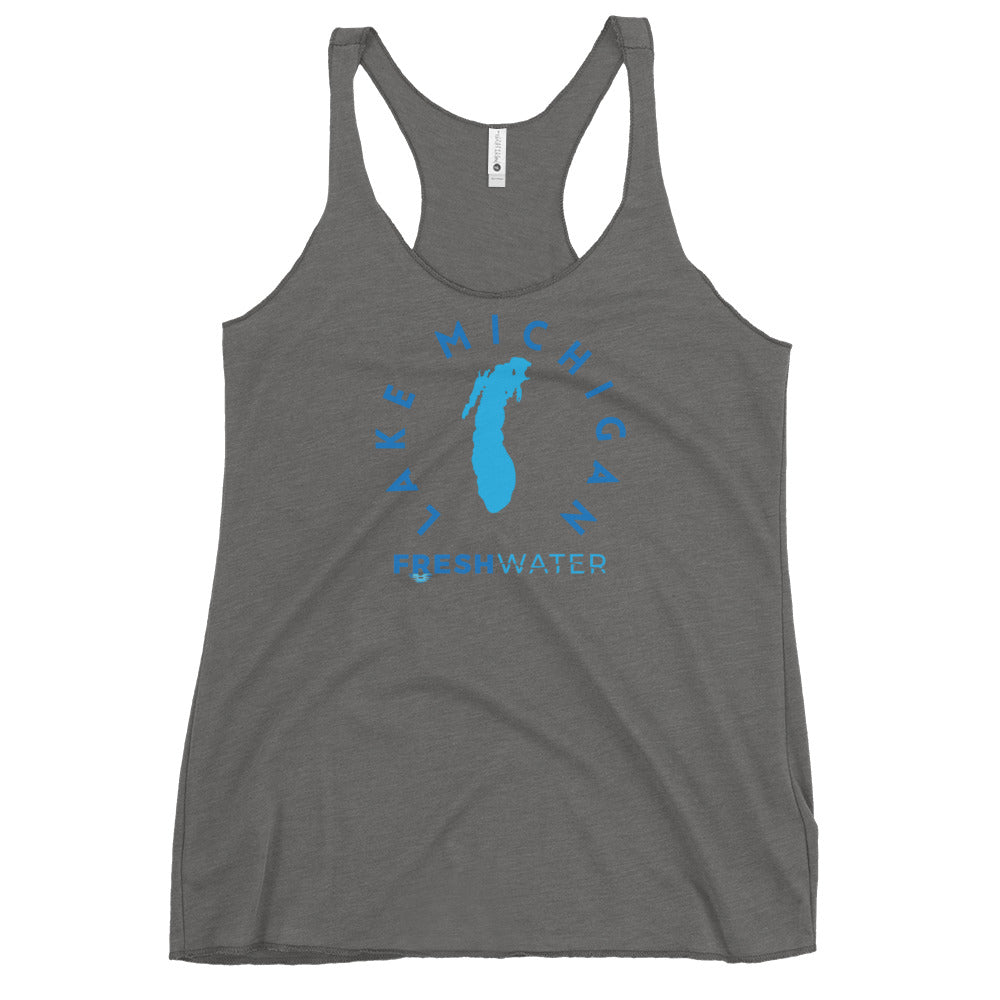 Lake Michigan Freshwater Blue Women's Racerback Tank