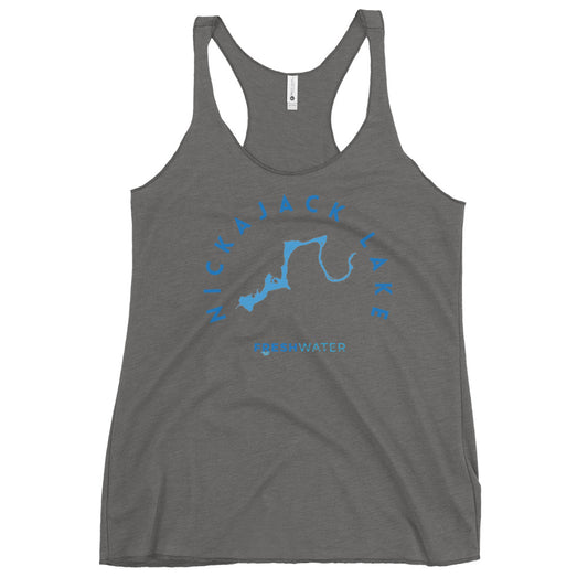 Nickajack Lake Tennessee Freshwater Blue Women's Racerback Tank