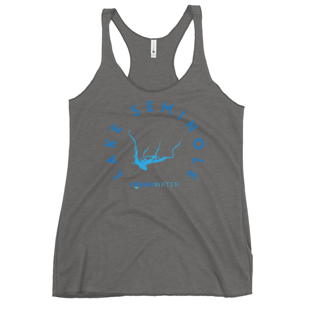 Lake Seminole Florida Freshwater Blue Women's Racerback Tank