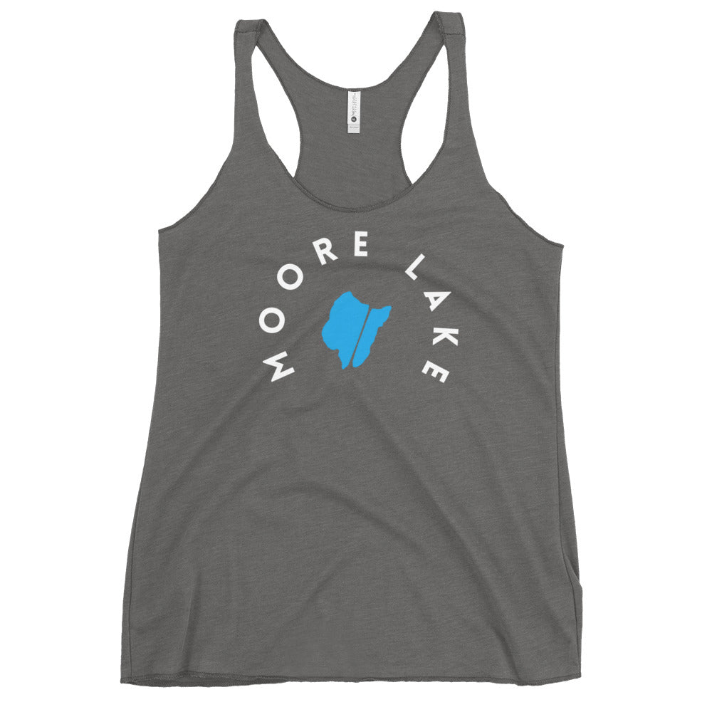 Moore Lake Minnesota Freshwater WB Women's Racerback Tank