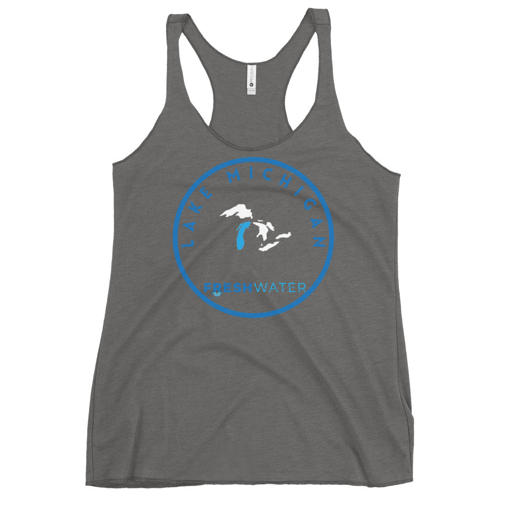 Lake Michigan Freshwater Great Lakes Women's Racerback Tank