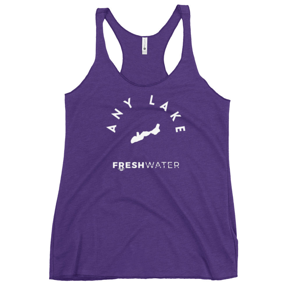 Custom Freshwater BW Women's Racerback Tank