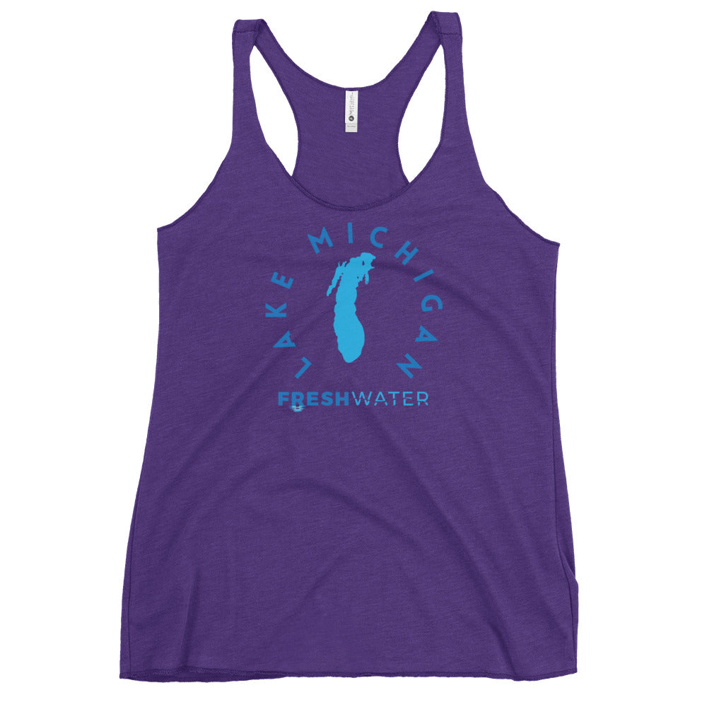 Lake Michigan Freshwater Blue Women's Racerback Tank