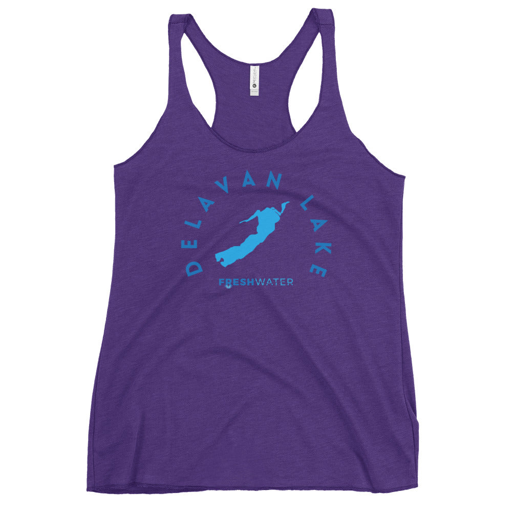 Delavan Lake Wisconsin Women's Racerback Tank