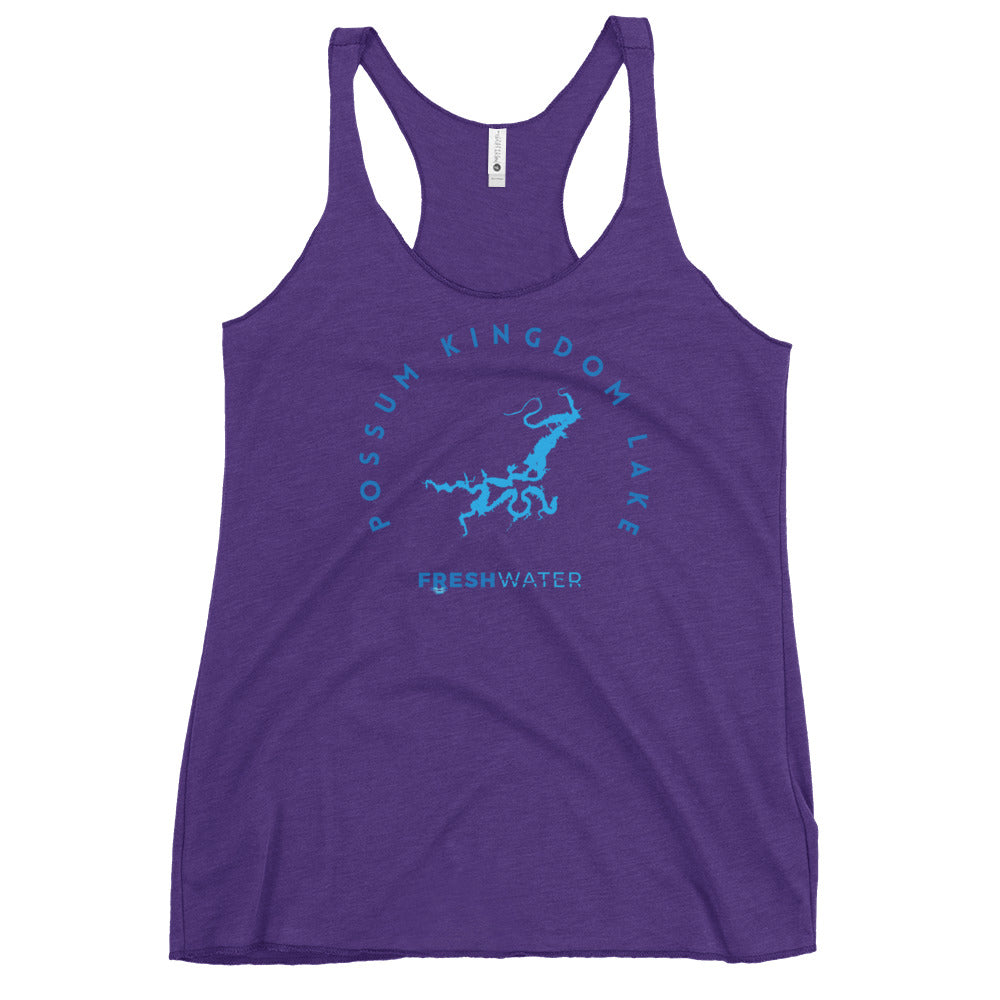 Possum Kingdom Lake Texas Freshwater Blue Women's Racerback Tank