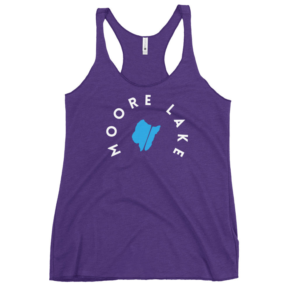 Moore Lake Minnesota Freshwater WB Women's Racerback Tank