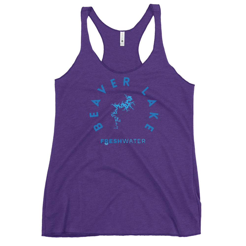 Beaver Lake Arkansas Freshwater Blue Women's Racerback Tank