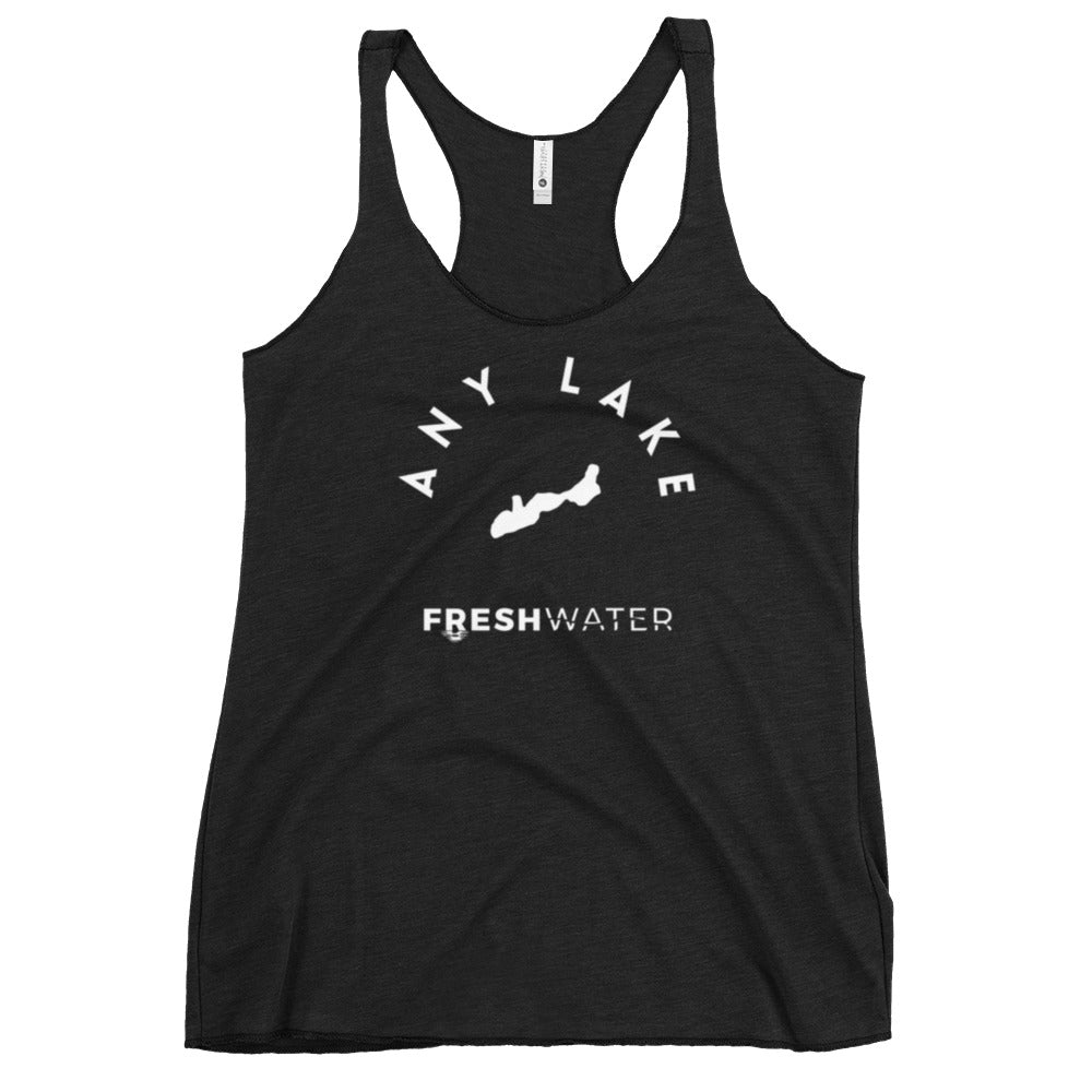 Custom Freshwater BW Women's Racerback Tank