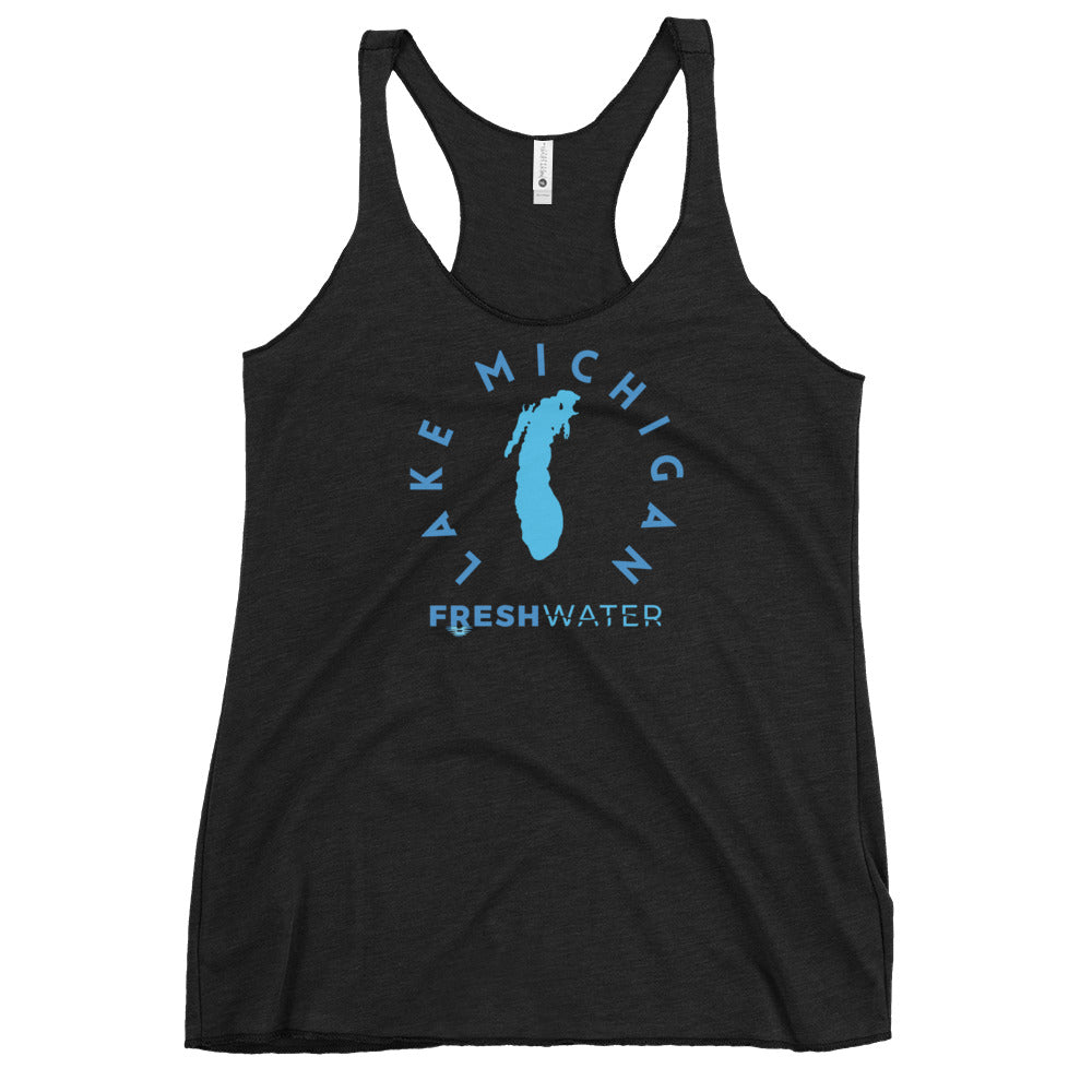 Lake Michigan Freshwater Blue Women's Racerback Tank