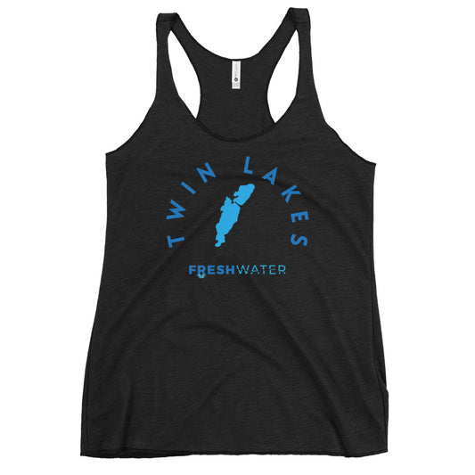 Twin Lakes Wisconsin Freshwater Blue Women's Racerback Tank