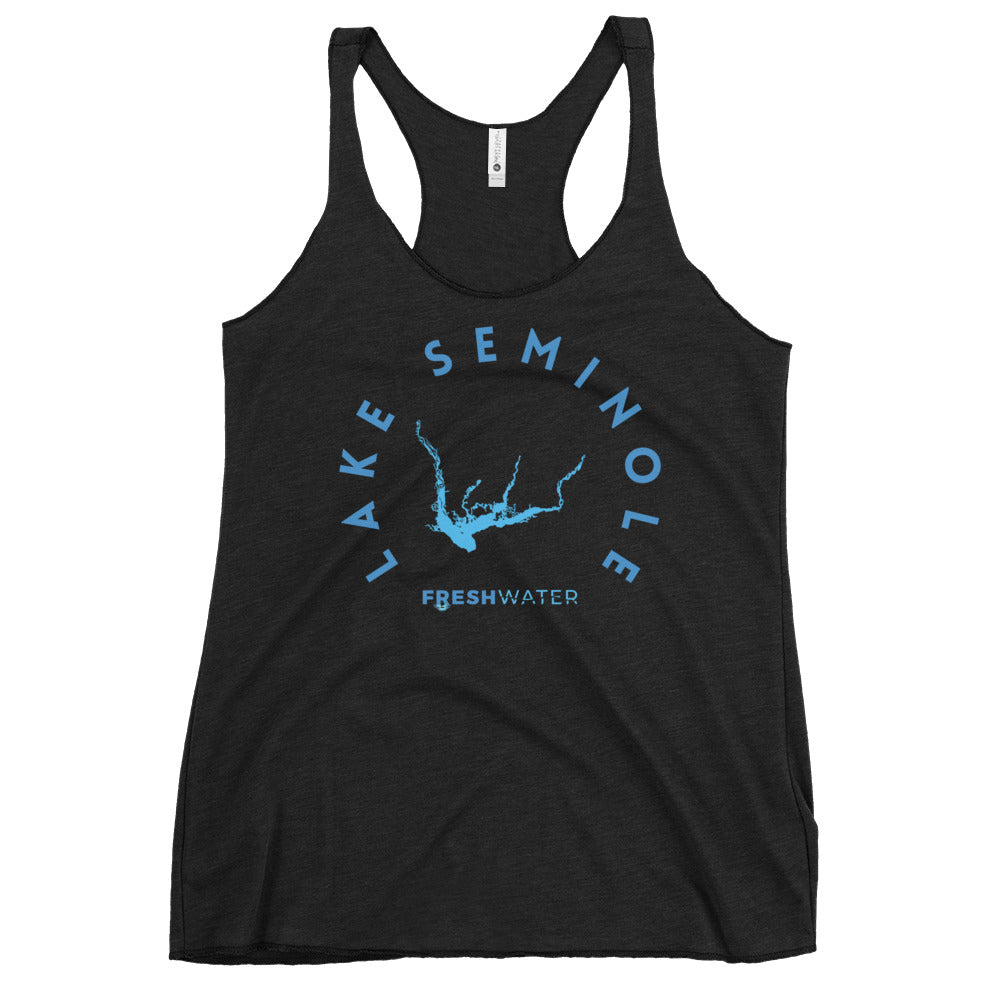 Lake Seminole Florida Freshwater Blue Women's Racerback Tank
