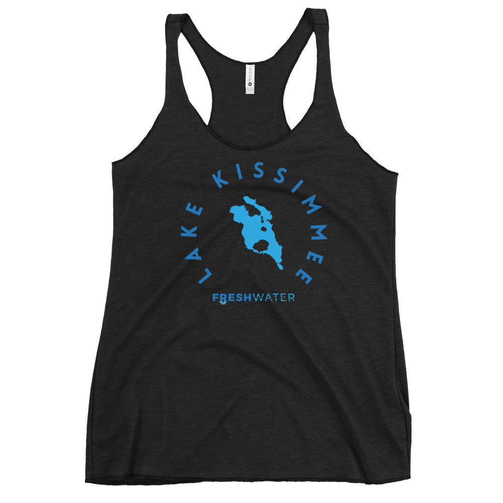 Lake Kissimmee Florida Freshwater Blue Women's Racerback Tank