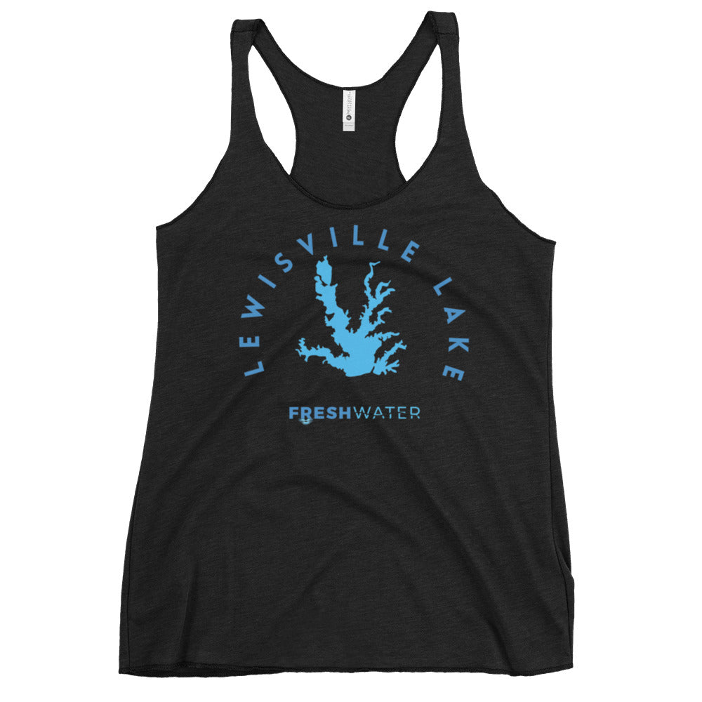 Lewisville Lake Texas Freshwater Blue Women's Racerback Tank