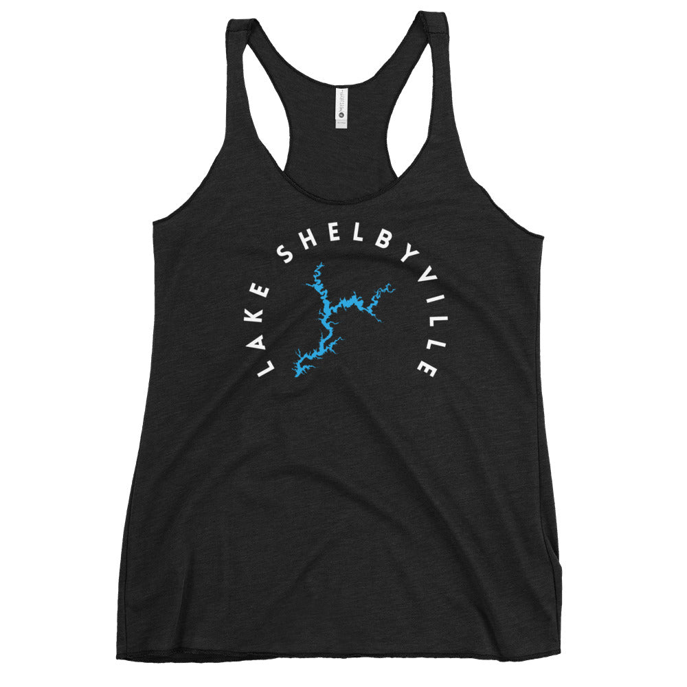 Lake Shelbyville Illinois Freshwater WB Women's Racerback Tank