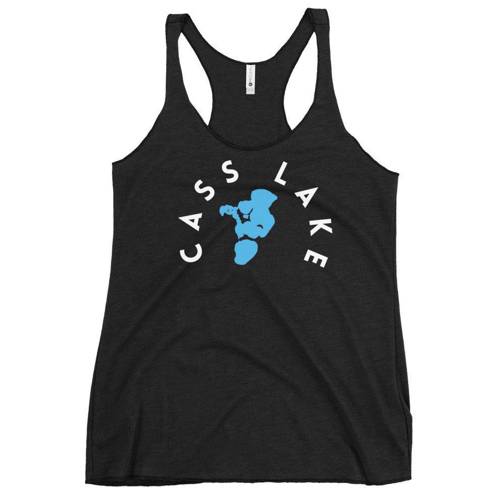 Cass Lake Minnesota Freshwater WB Women's Racerback Tank