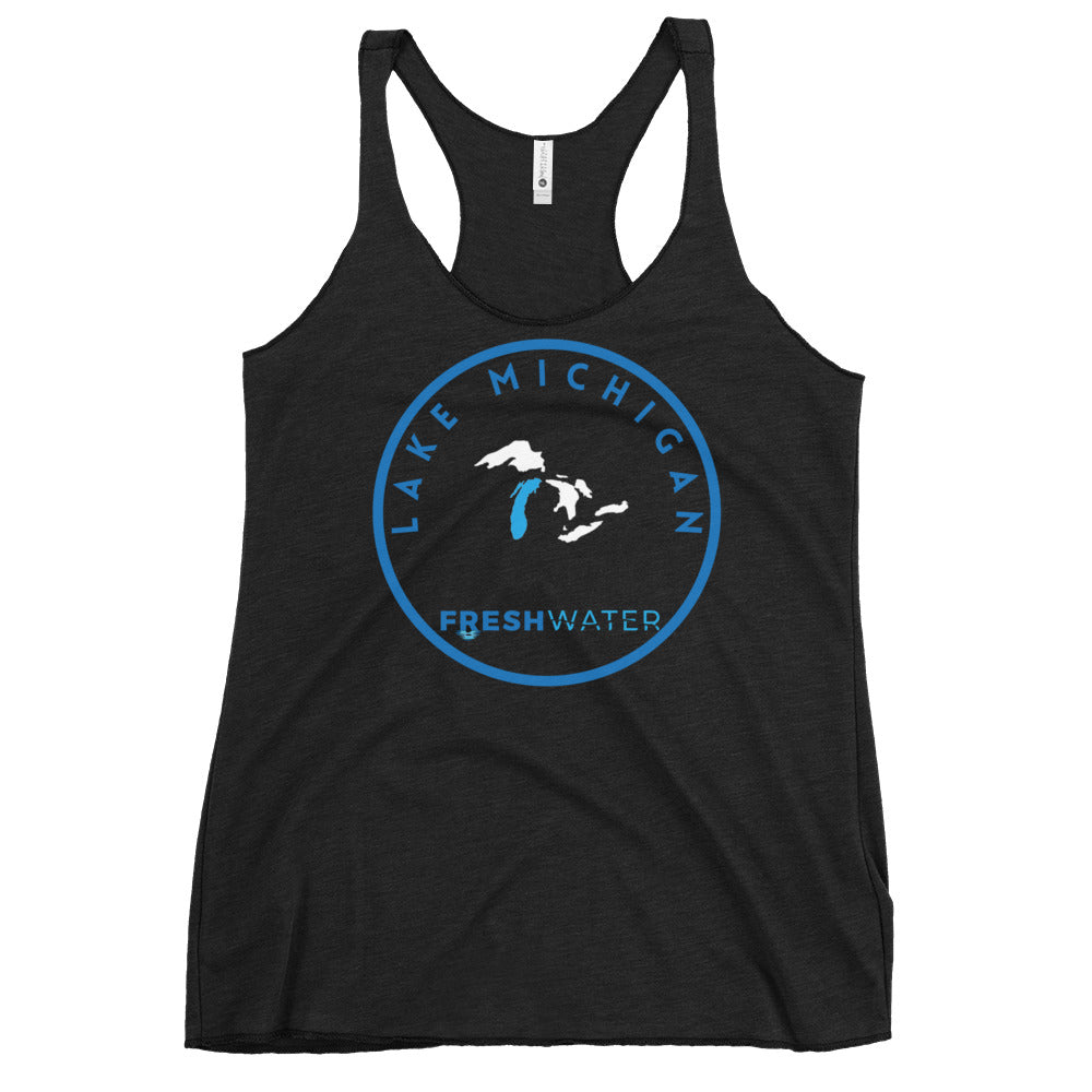 Lake Michigan Freshwater Great Lakes Women's Racerback Tank