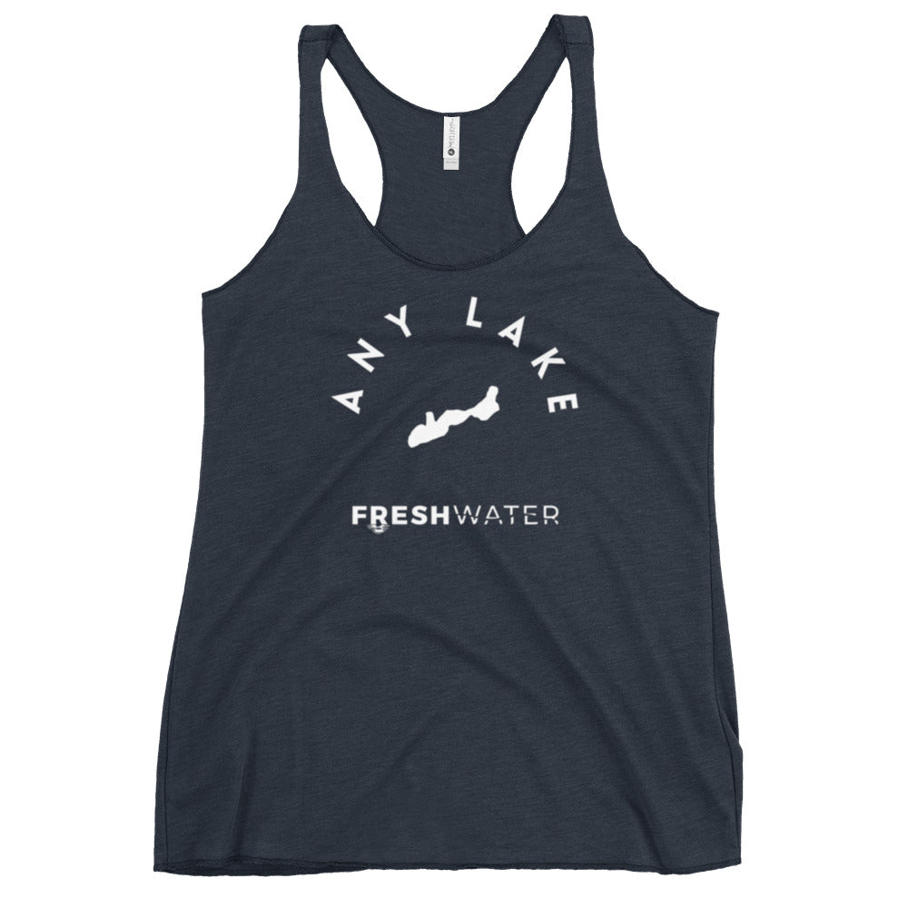 Custom Freshwater BW Women's Racerback Tank