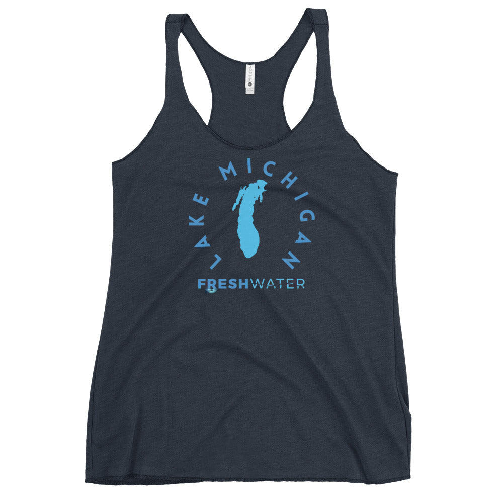 Lake Michigan Freshwater Blue Women's Racerback Tank