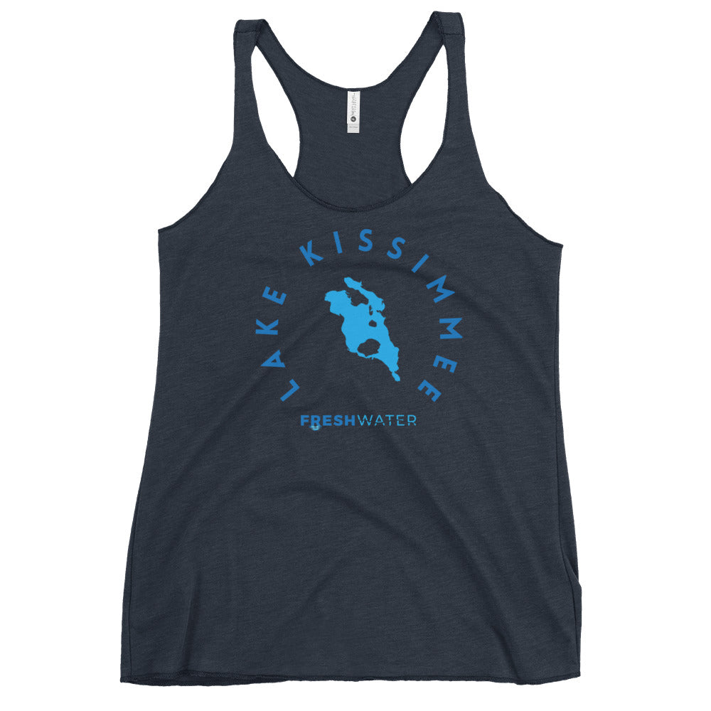 Lake Kissimmee Florida Freshwater Blue Women's Racerback Tank