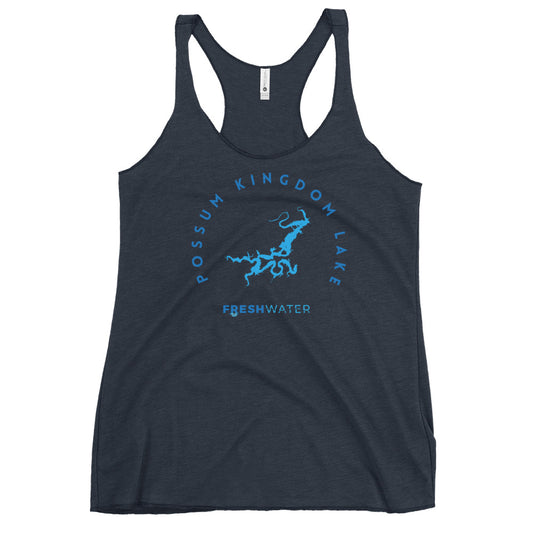 Possum Kingdom Lake Texas Freshwater Blue Women's Racerback Tank
