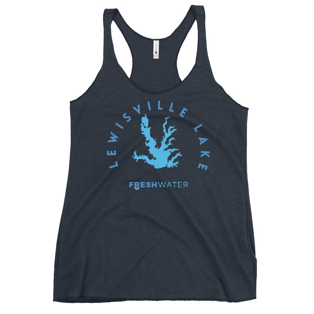 Lewisville Lake Texas Freshwater Blue Women's Racerback Tank