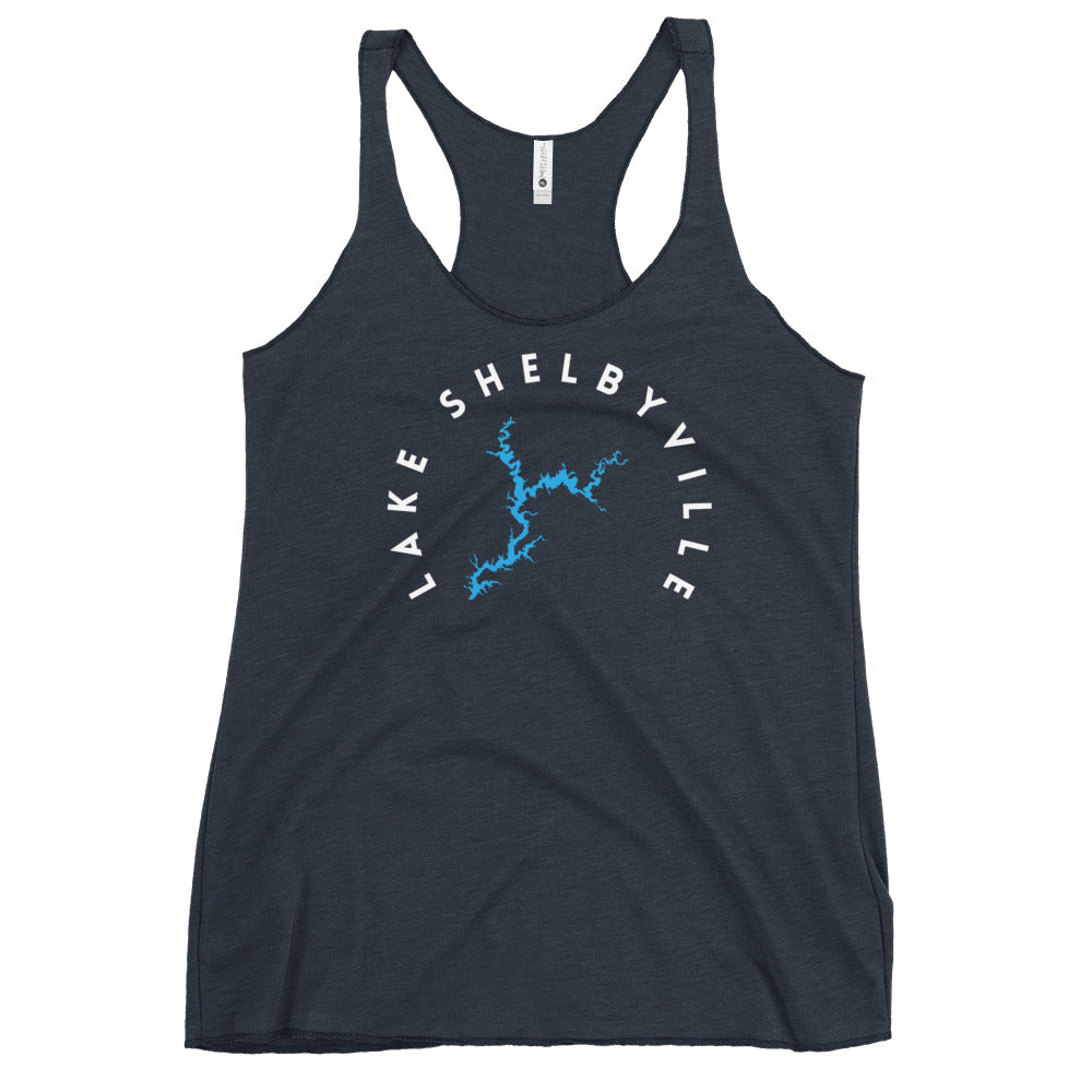 Lake Shelbyville Illinois Freshwater WB Women's Racerback Tank
