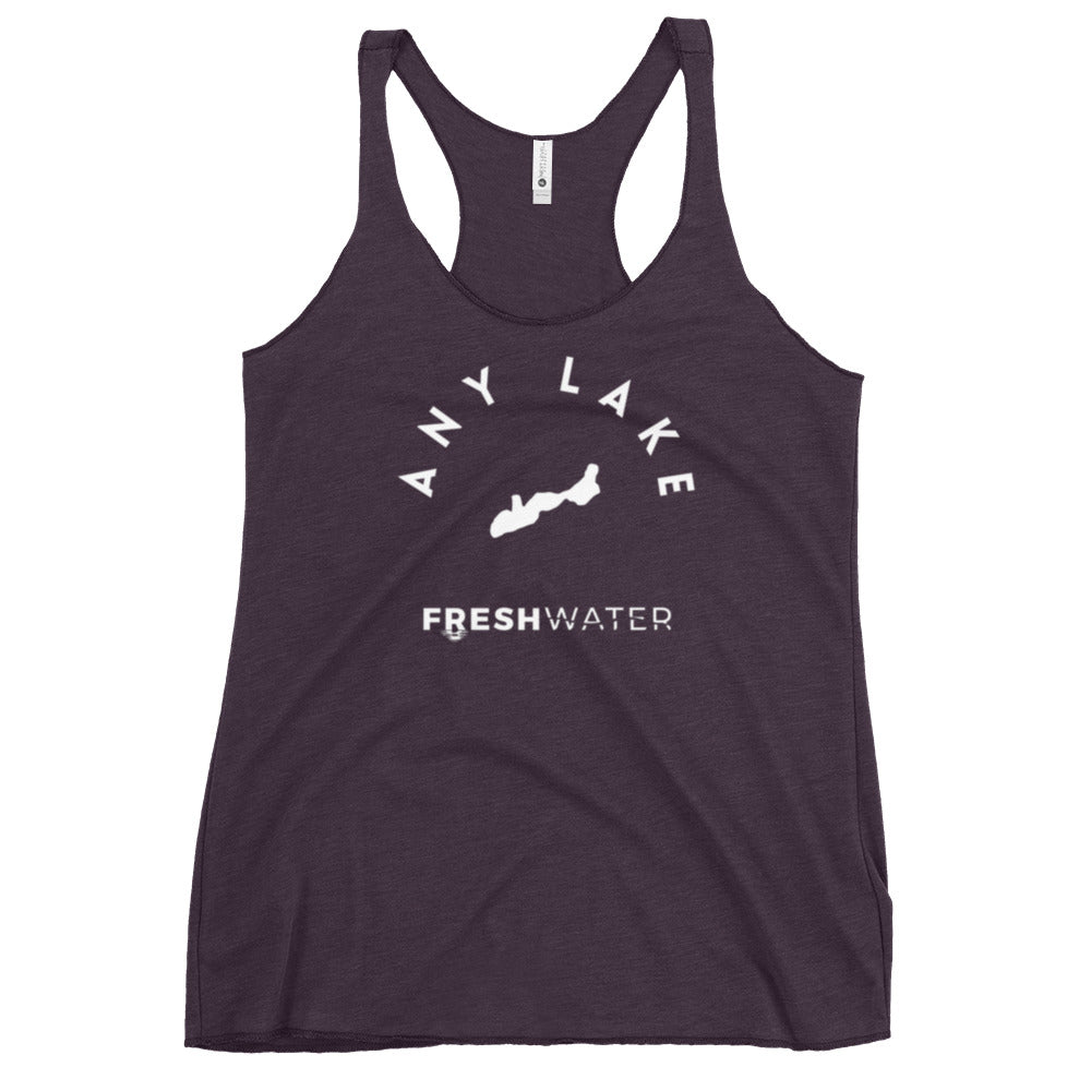 Custom Freshwater BW Women's Racerback Tank