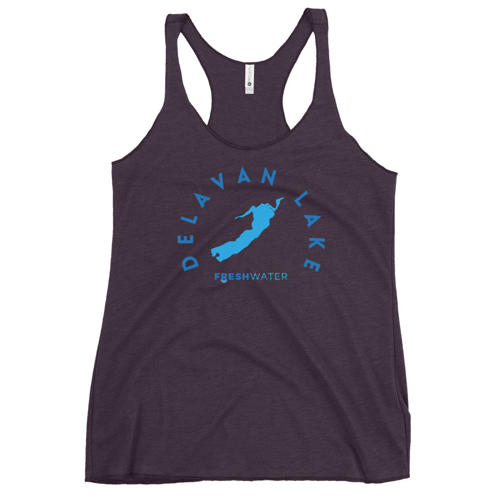 Delavan Lake Wisconsin Women's Racerback Tank