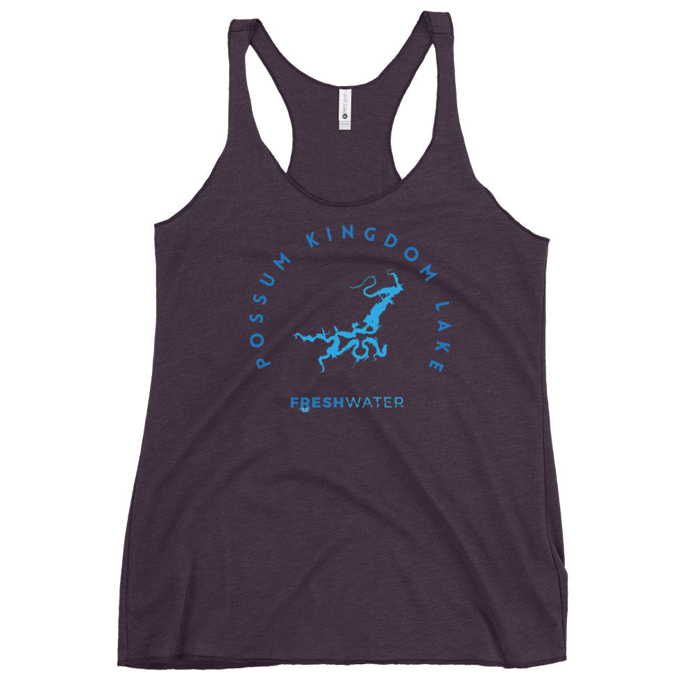 Possum Kingdom Lake Texas Freshwater Blue Women's Racerback Tank