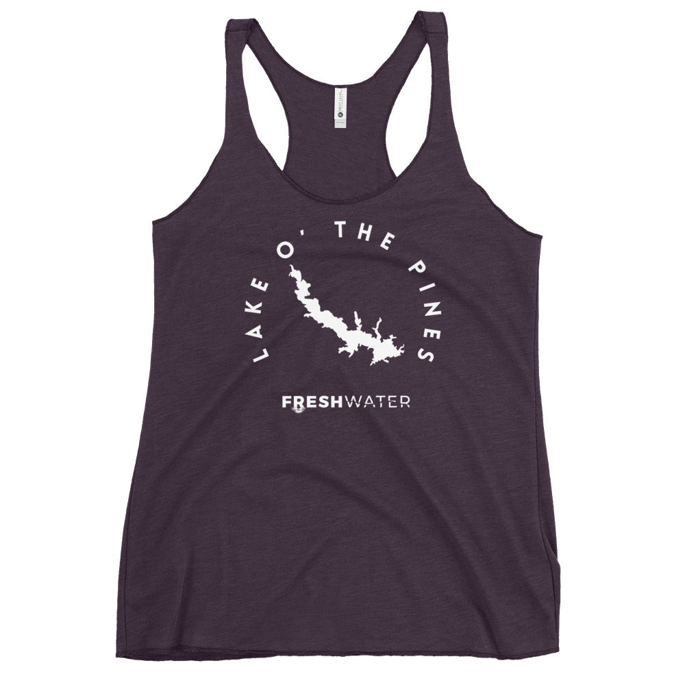 Lake O' the Pines Texas Freshwater WB Women's Racerback Tank