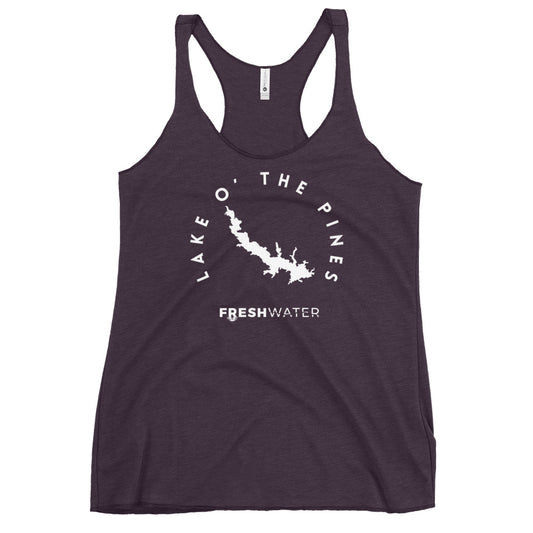 Lake O' the Pines Texas Freshwater WB Women's Racerback Tank