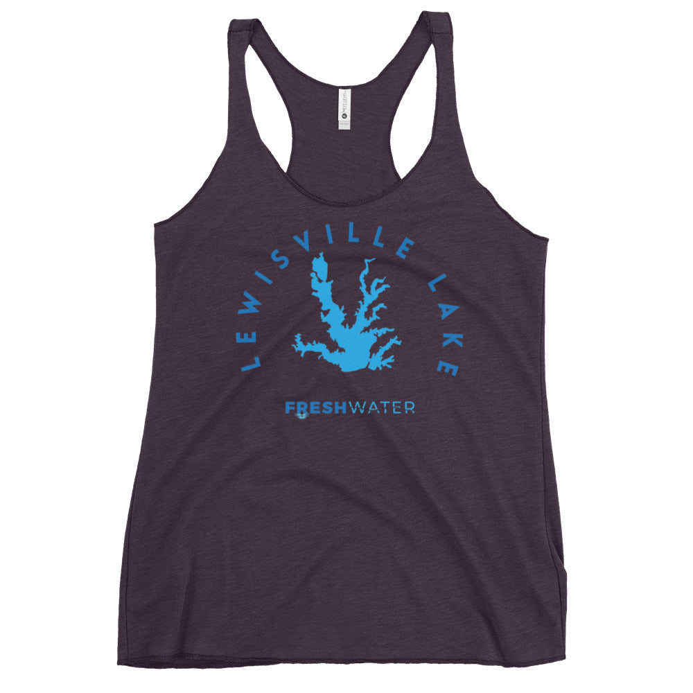 Lewisville Lake Texas Freshwater Blue Women's Racerback Tank