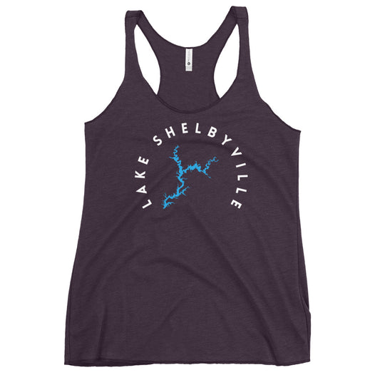 Lake Shelbyville Illinois Freshwater WB Women's Racerback Tank