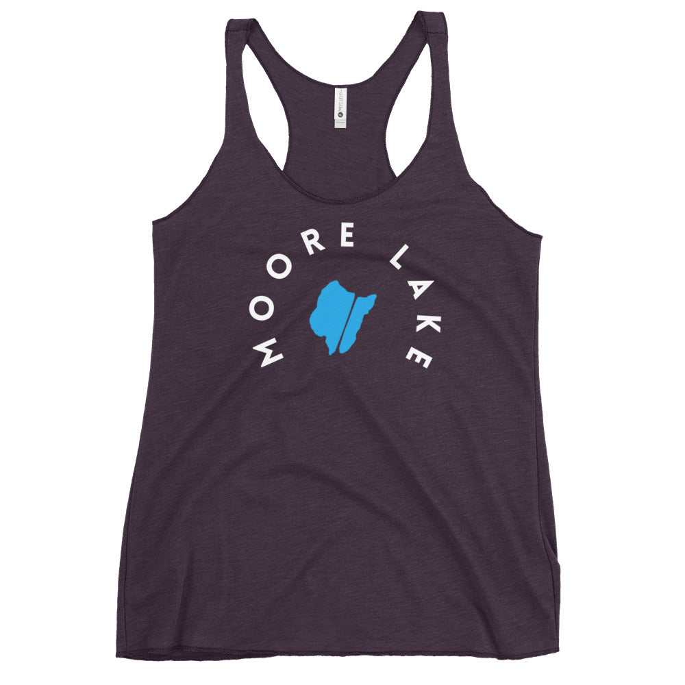 Moore Lake Minnesota Freshwater WB Women's Racerback Tank