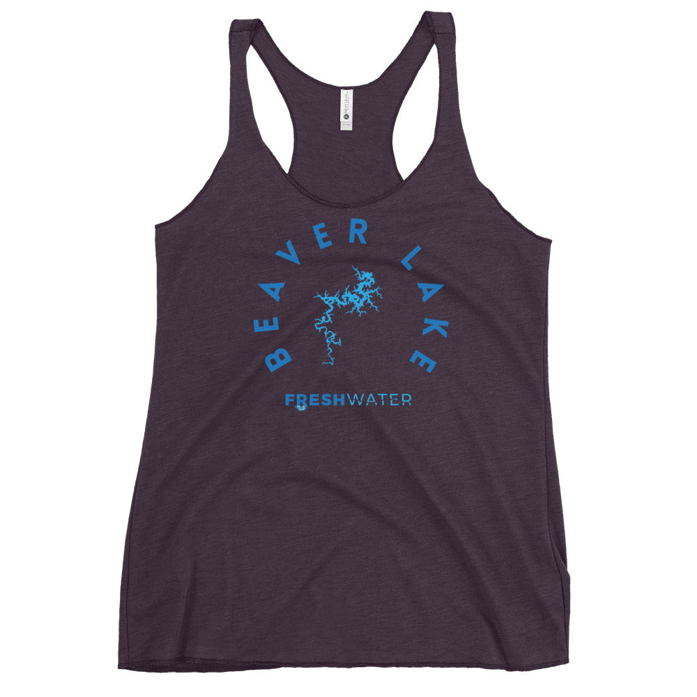 Beaver Lake Arkansas Freshwater Blue Women's Racerback Tank