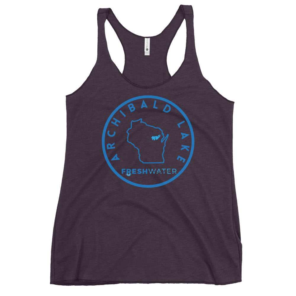 Archibald Lake Wisconsin Freshwater SO Women's Racerback Tank