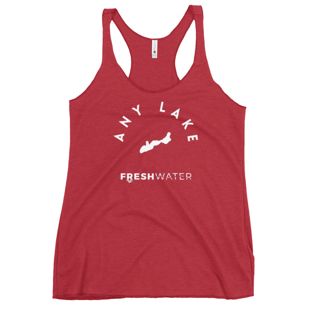 Custom Freshwater BW Women's Racerback Tank