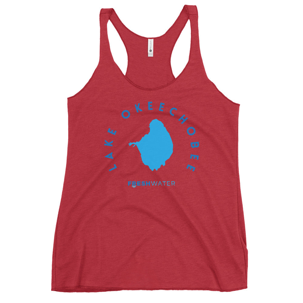 Lake Okeechobee Freshwater Blue Women's Racerback Tank