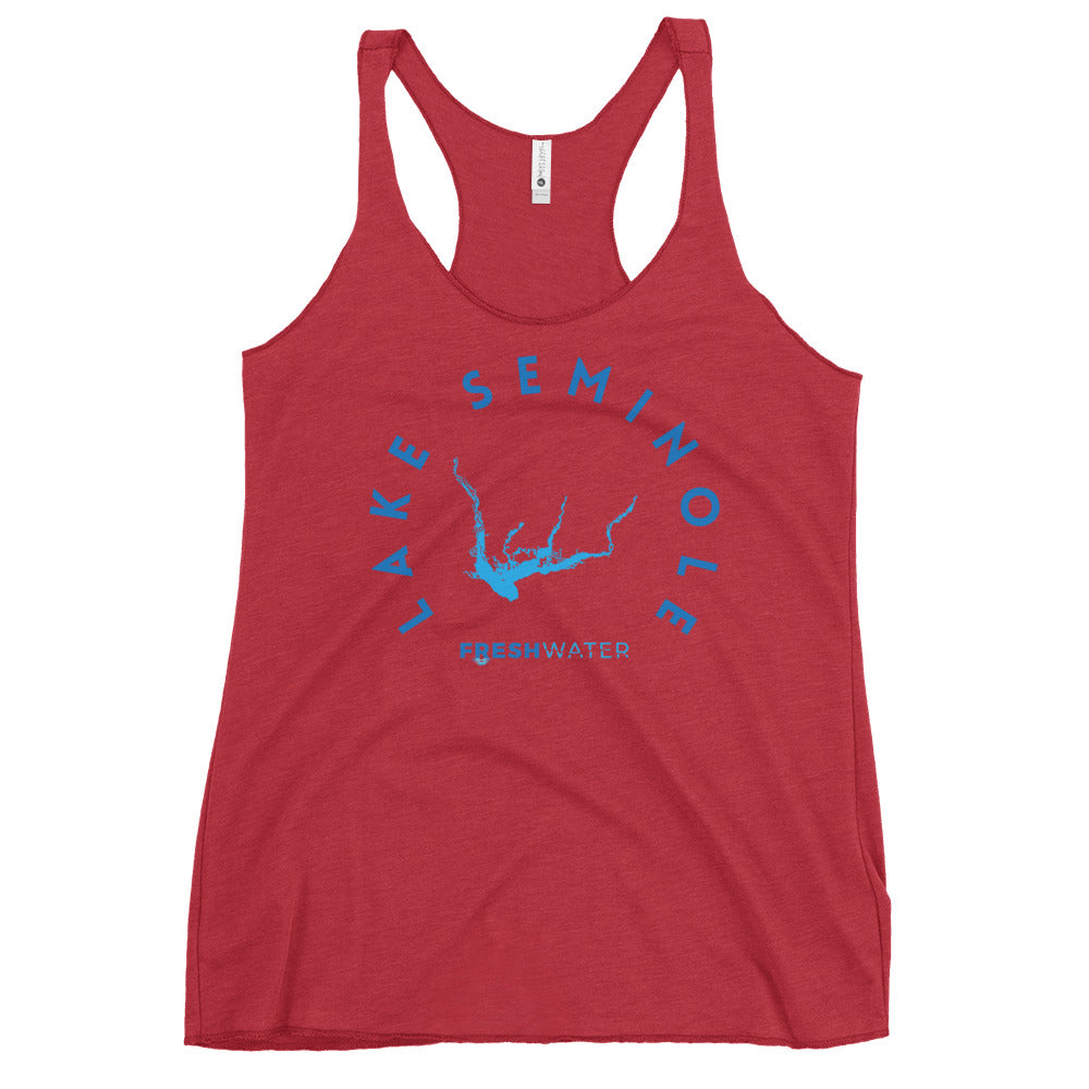 Lake Seminole Florida Freshwater Blue Women's Racerback Tank