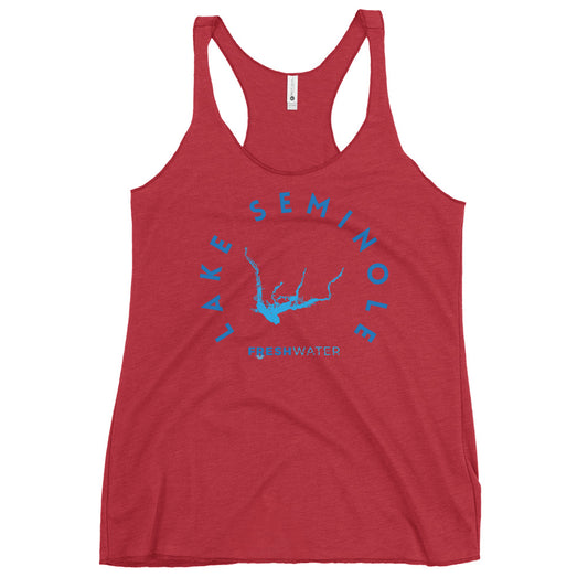 Lake Seminole Florida Freshwater Blue Women's Racerback Tank