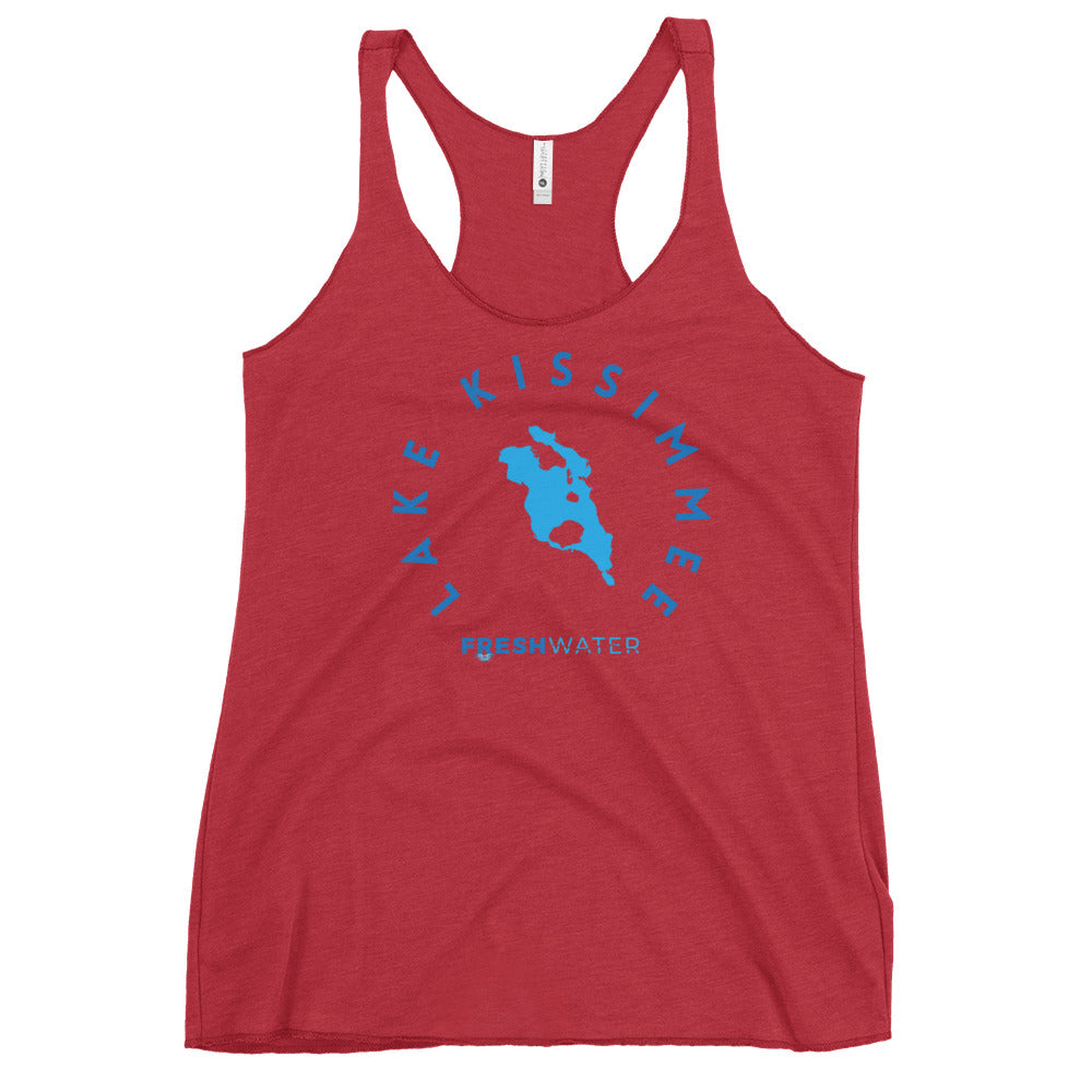 Lake Kissimmee Florida Freshwater Blue Women's Racerback Tank
