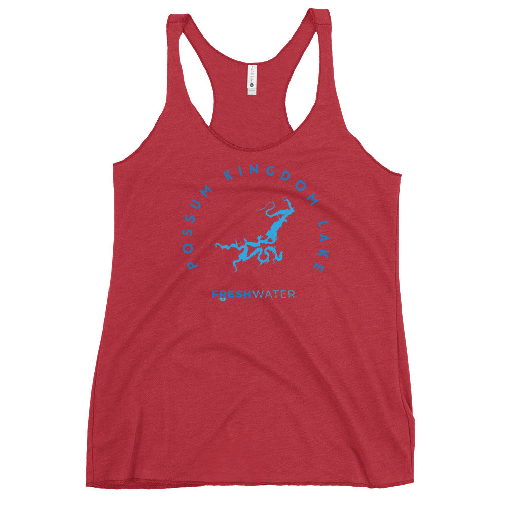 Possum Kingdom Lake Texas Freshwater Blue Women's Racerback Tank